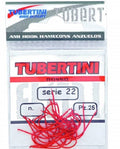 Tubertini Serie 22 Plättchenhaken Rot 25 Stück Verschiedene Größen