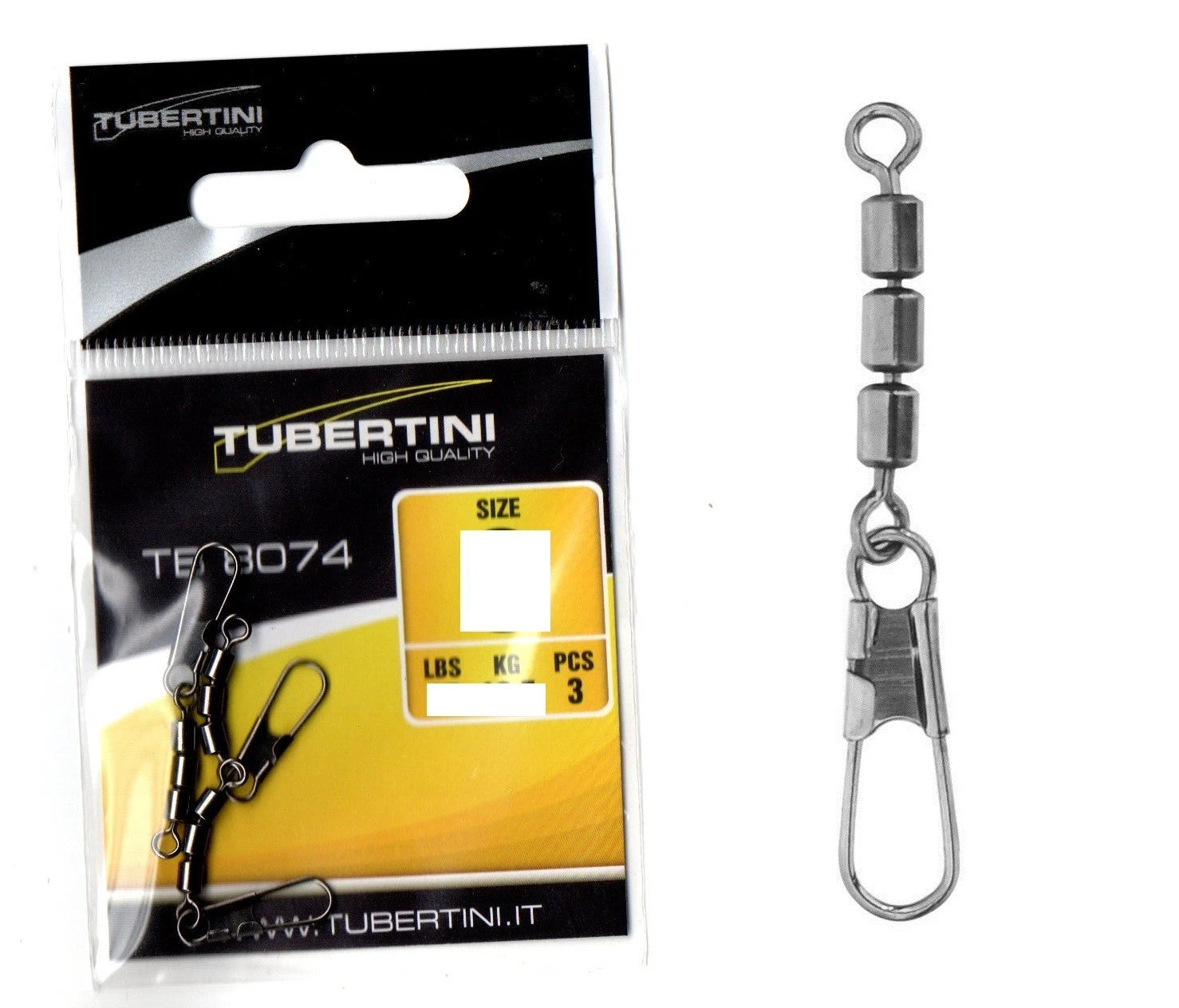 Tubertini Dreifach Wirbel mit Karabiner TB8074 Verschiedene Größen