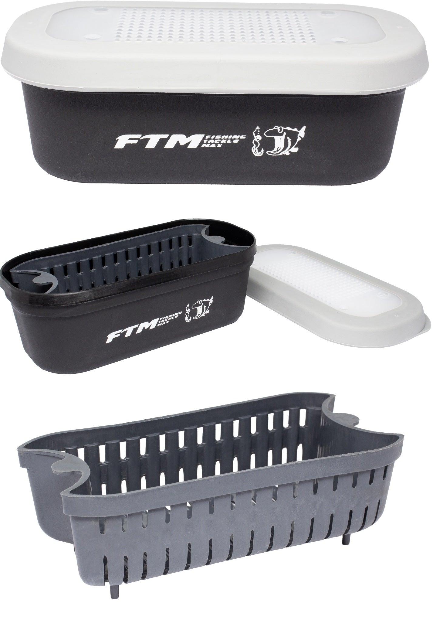 FTM Bait Box- mit Siebeinzatz für Pellets usw.
