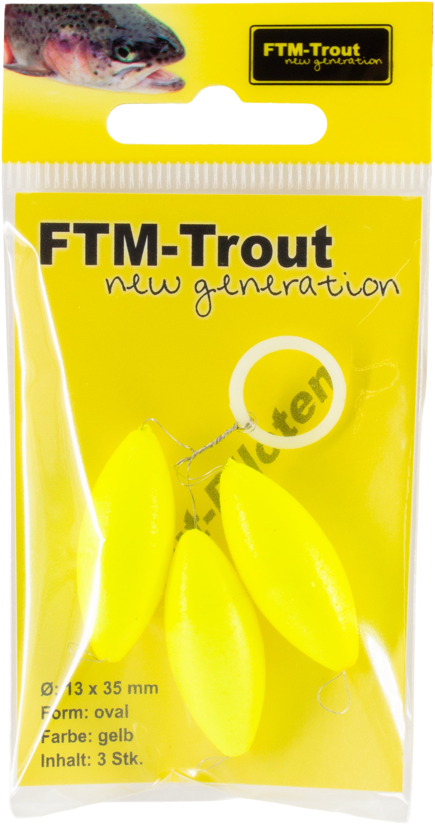 FTM Trout Pilot Oval Big  Rot,Gelb,oder Rot/Gelb