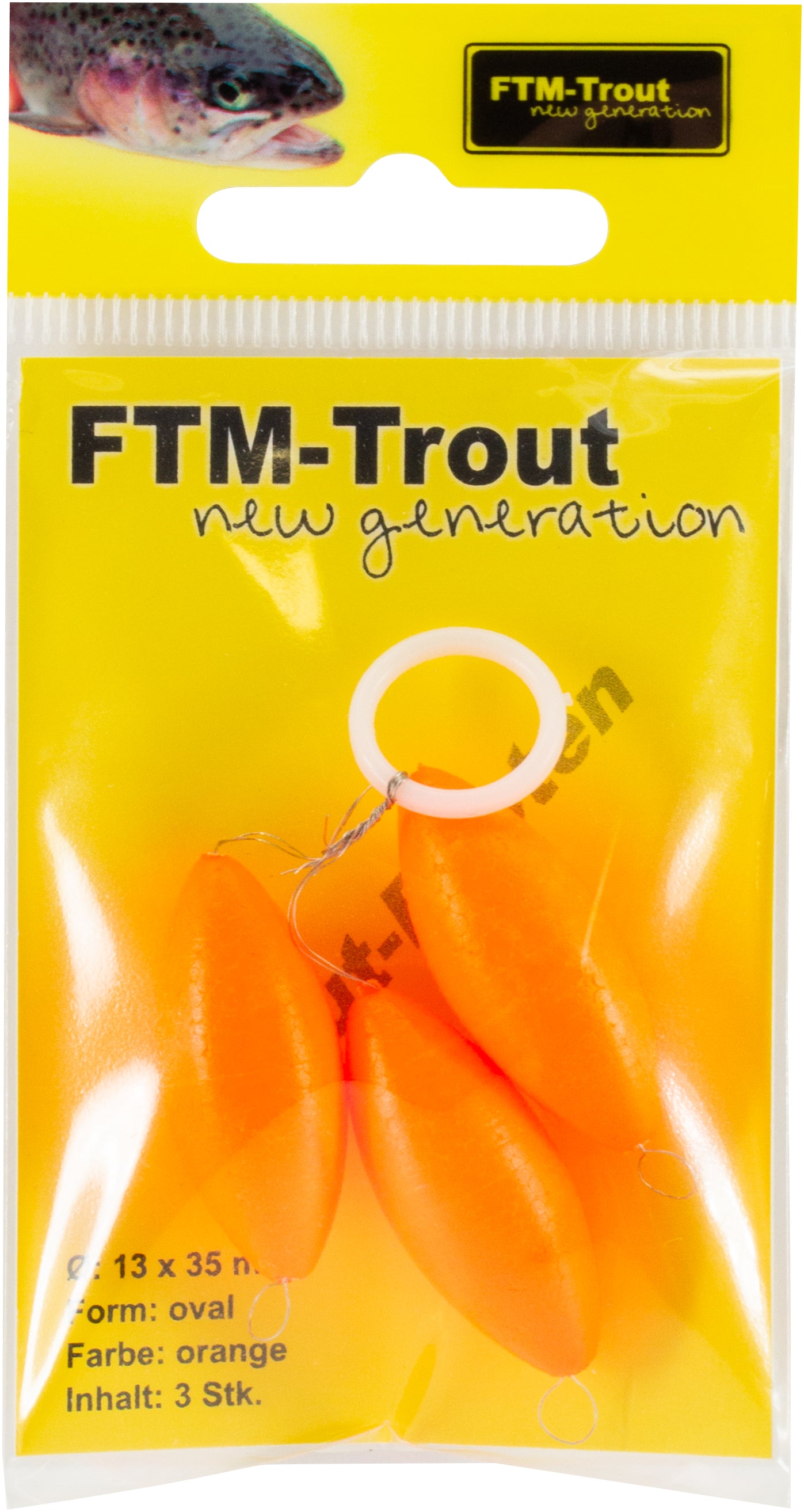 FTM Trout Pilot Oval Big  Rot,Gelb,oder Rot/Gelb