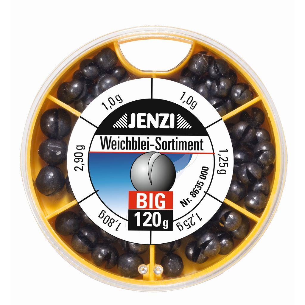 Jenzi Spaltblei Sortiment in der Dose – Klemmblei Weichblei70g - 120g fein - grob oder 70g