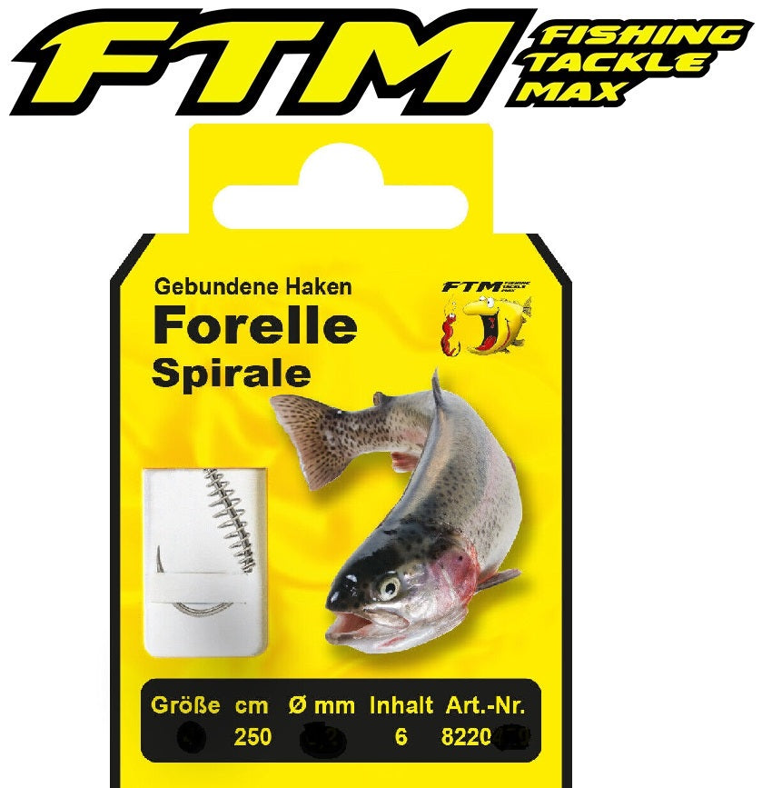 FTM Forellenhaken gebunden,90 cm   verschiedene Größen