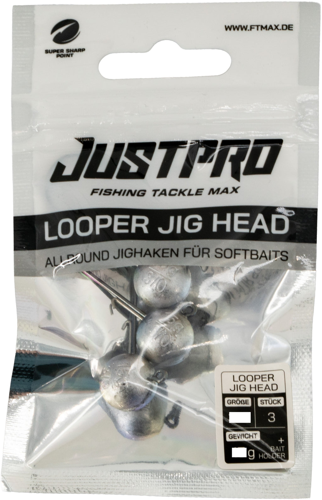 FTM JustPro Looper Jig Head – Jigköpfe, 3 Stück