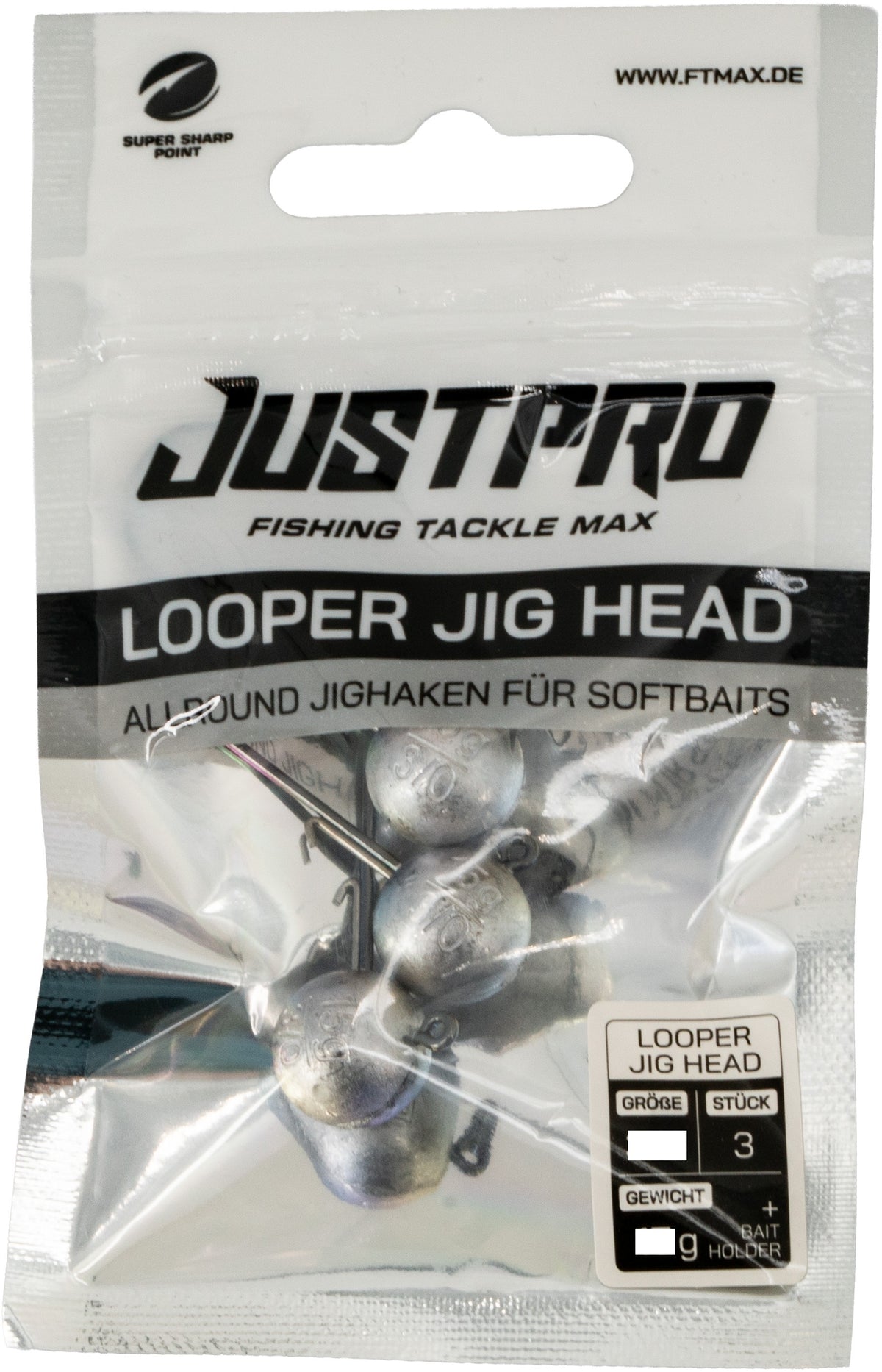 FTM JustPro Looper Jig Head – Jigköpfe, 3 Stück