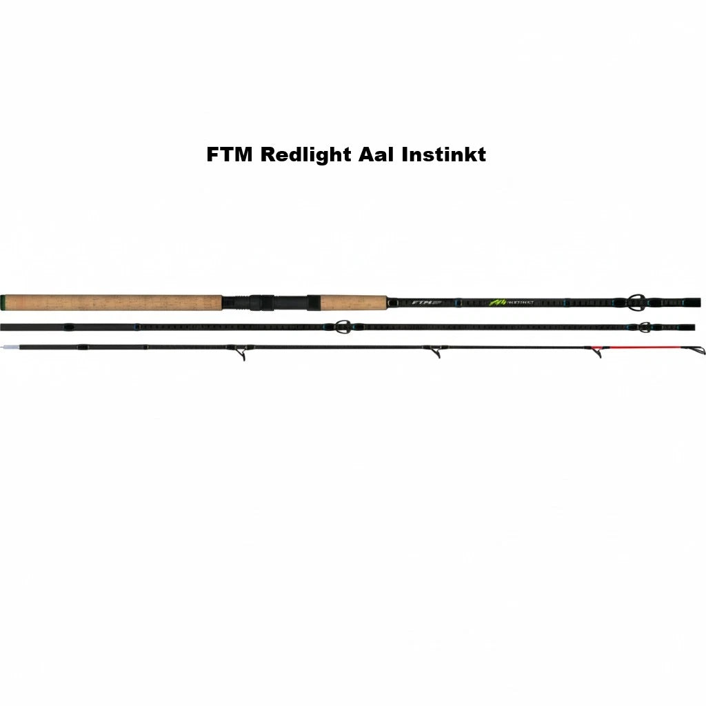 FTM Redlight Aal Instinkt LED Aalrute 3-teilig 3,60 m 40–120 g – Grundrute Aalangeln