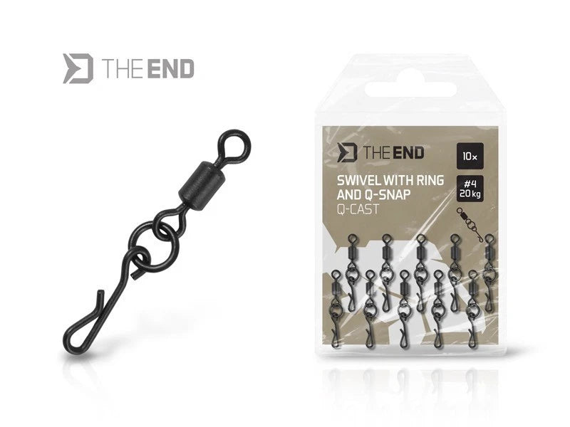 Delphin TheEND Q-Cast Wirbel mit Ring und Schnellwechselclip