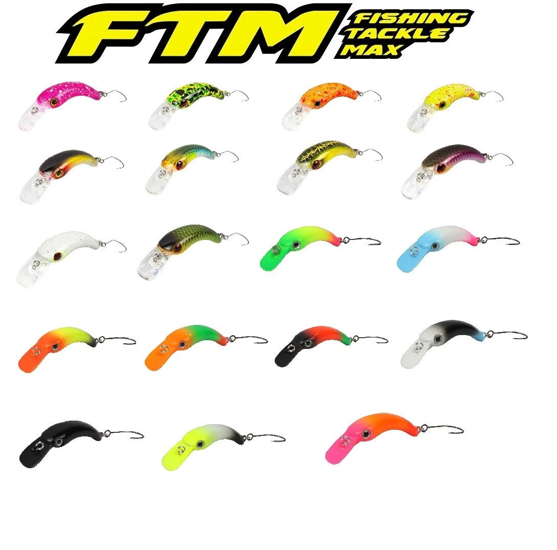 FTM Masu - Forellenwobbler/ Barschwobbler Miniwobbler 1,2g 2,9cm Lauftiefe 0,5m