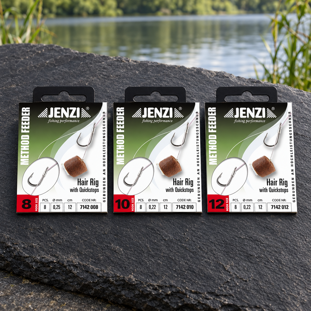 Jenzi Hair Rig mit Quickstop Dürener Angelhaus