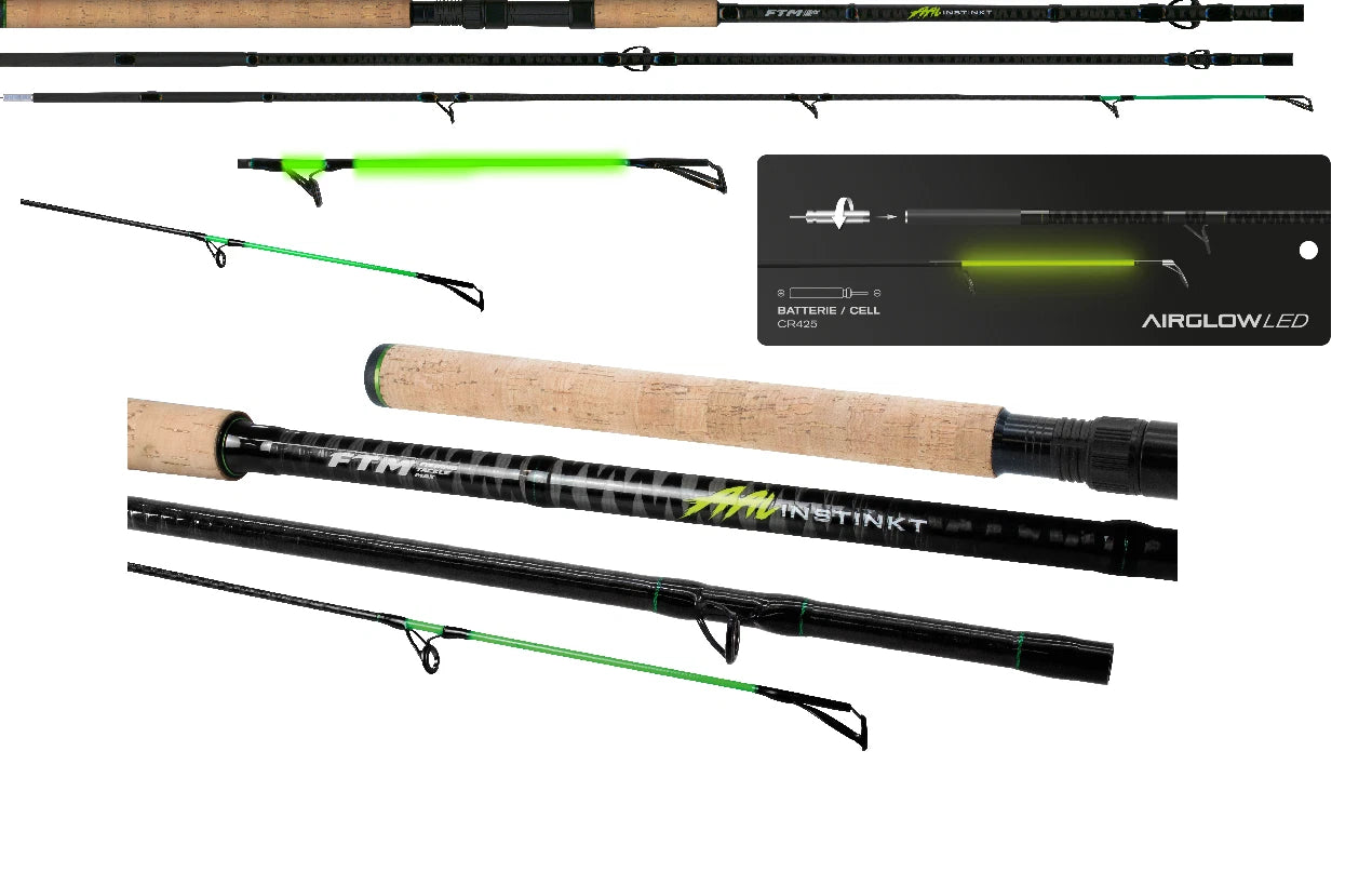 FTM Greenlight Aal Instinkt LED Aalrute Grundrute 3 tlg 3,90 Meter 45 bis 140 g