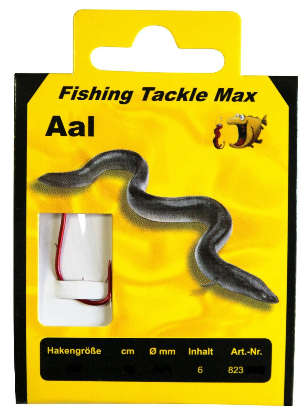 FTM Aal Haken rot gebunden 70cm Vorfachhaken