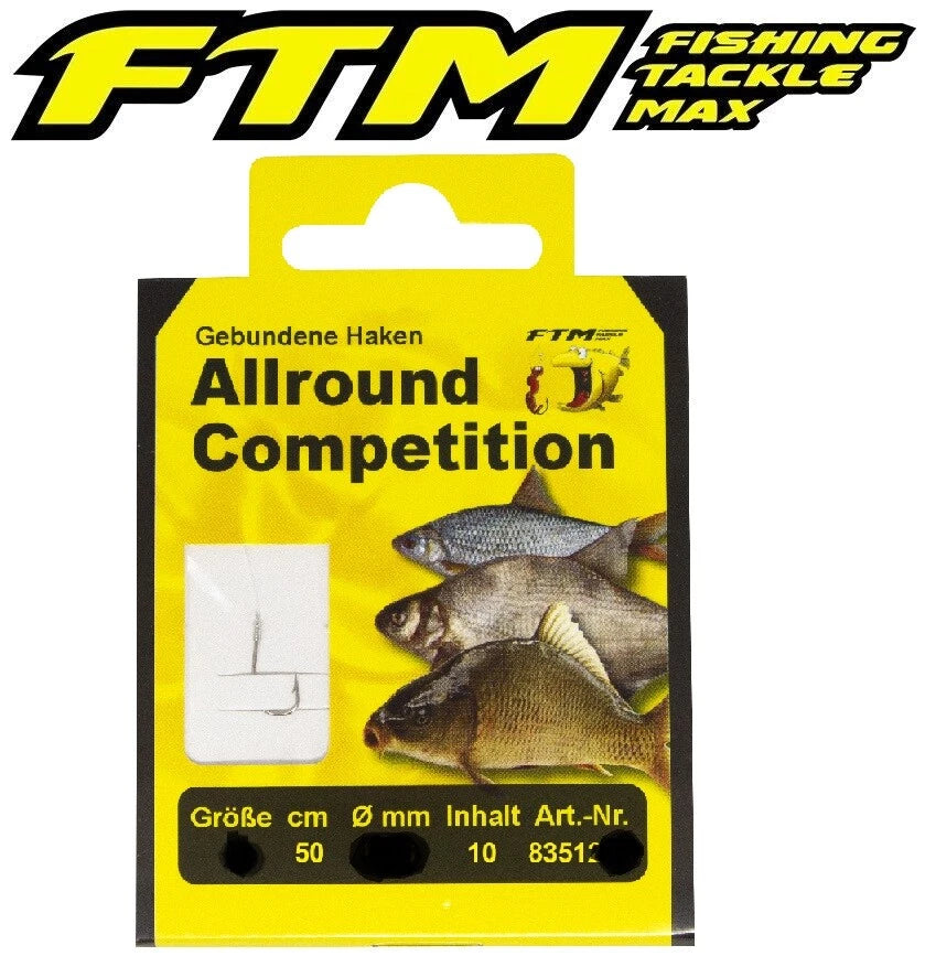 FTM Allround Competition Haken gebunden 50cm Verschiedene Größen