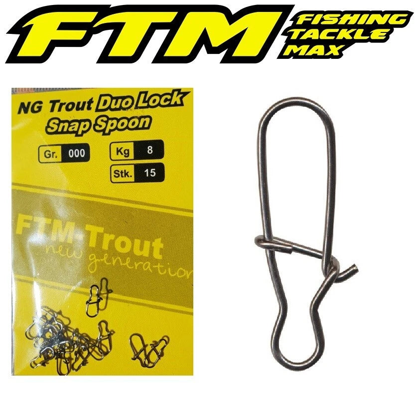 FTM NG Trout Duo-Lock-Snap Spoon 6kg Gr.000 / 15 Stück