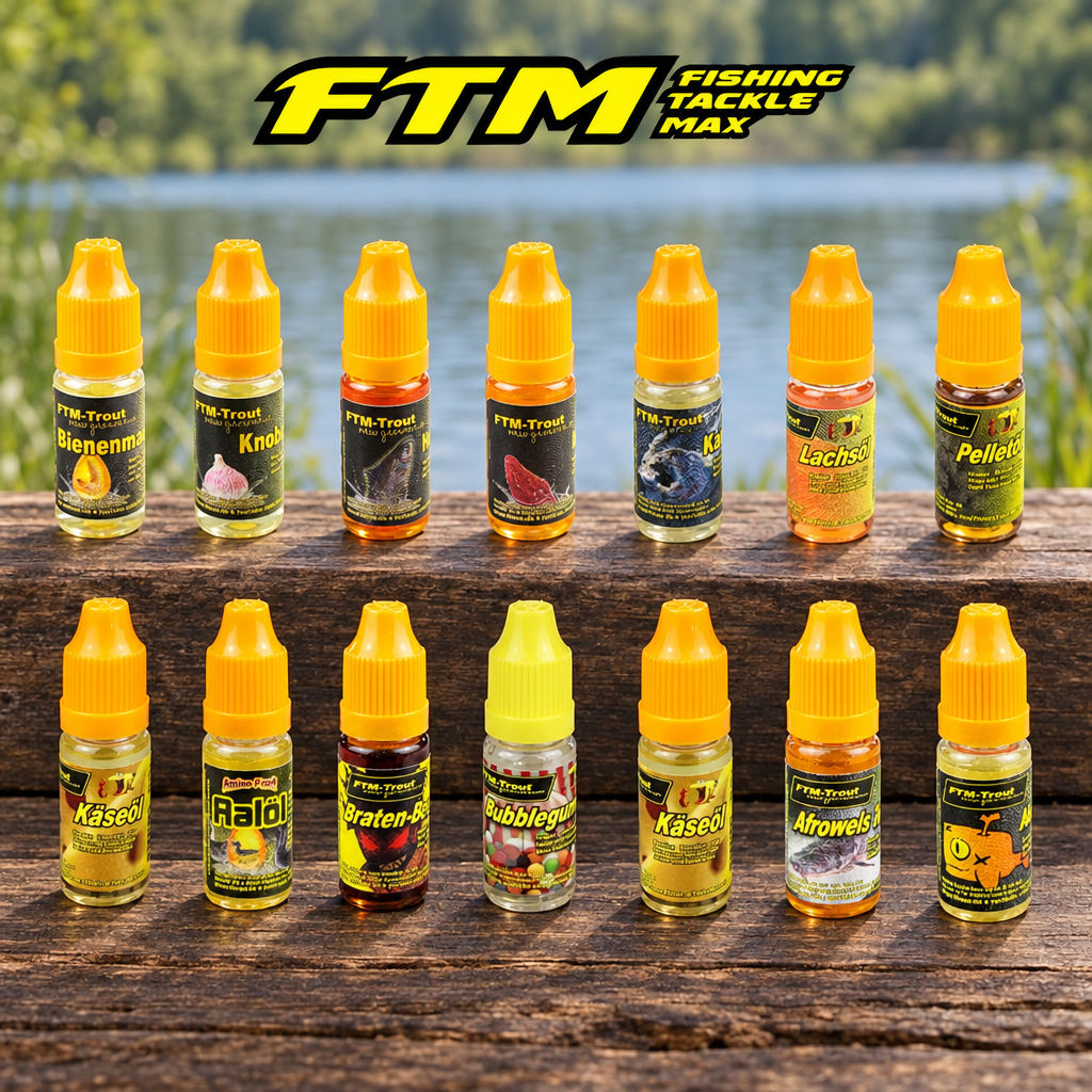 FTM Forellen Booster Lockstofföl 10 ml&nbsp; 12 Sorten Düener Agelhaus