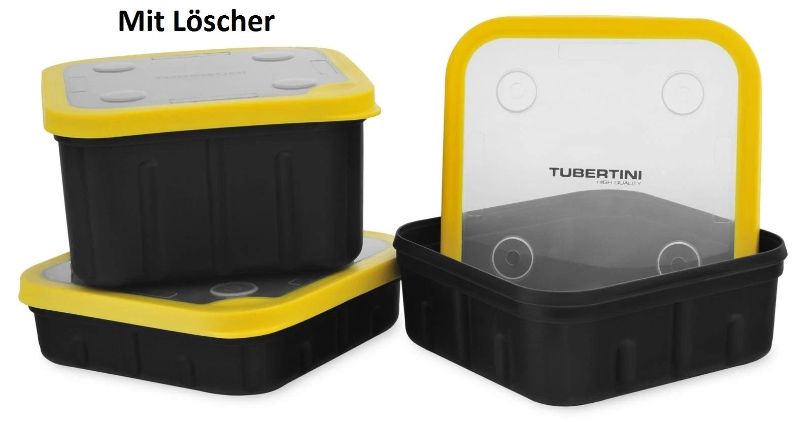 Tubertini Bait Box Mit Löchern Madendose Madenbehälter 1.0, 1.5 oder 2.0 Liter