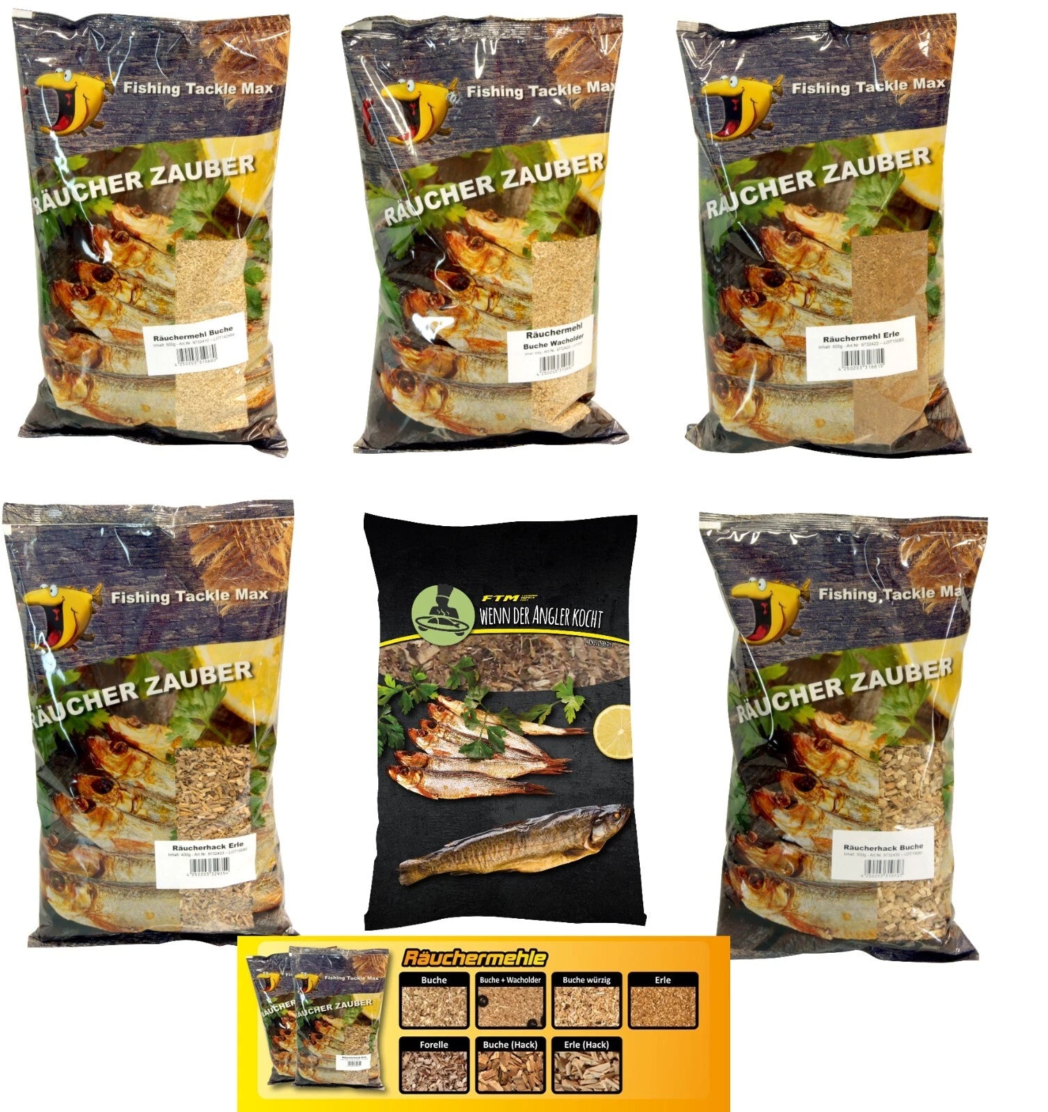 FTM Räuchermehl verschiedene Sorten Räuchern 500g / 400g Beutel