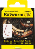 FTM Rotwurm Haken Rot gebunden 75 cm Verschiedene Größen